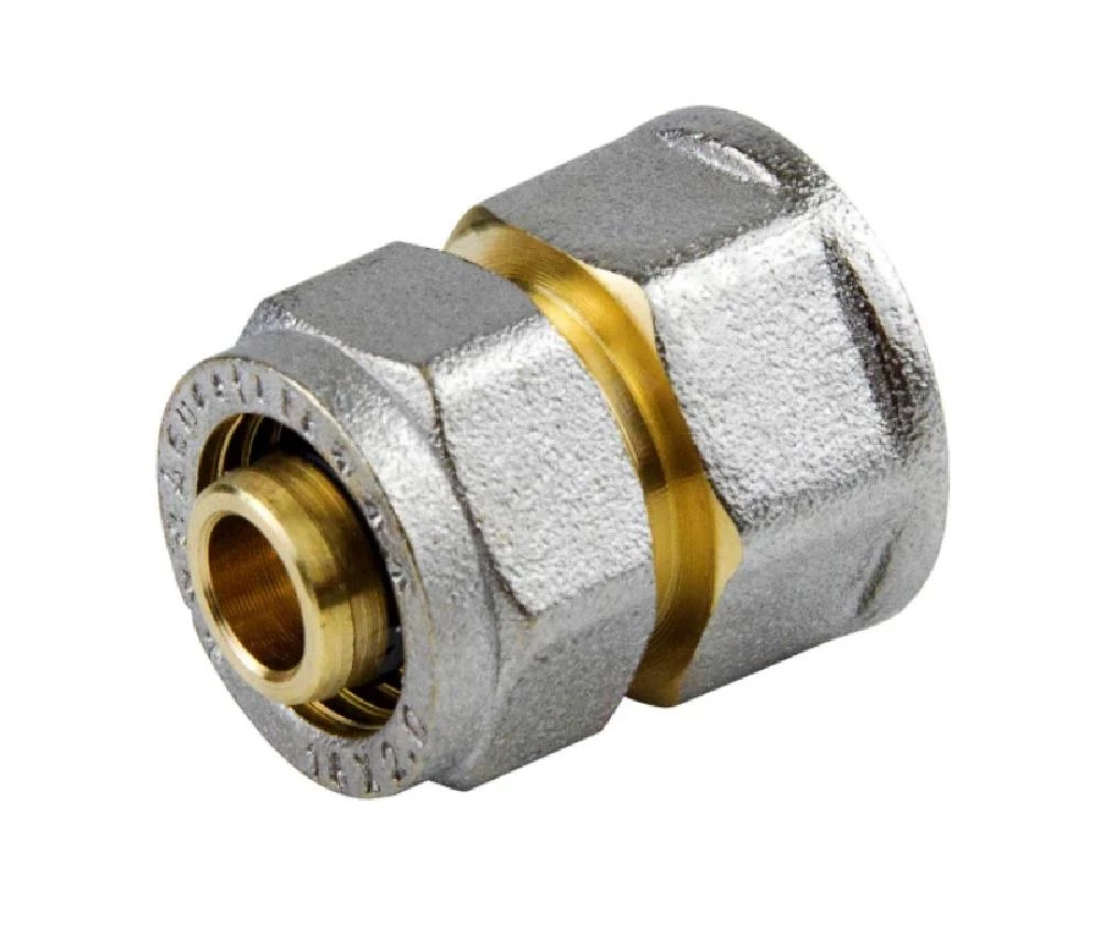 Муфта Aquasfera 7002 Дн26х3/4″ Ру16 соединительная компресс-внутренняя резьба, для металлопластиковых труб, латунь Муфта Aquasfera 7002 Дн26х3/4″ Ру16 соединительная компресс-внутренняя резьба, для металлопластиковых труб, латунь
