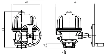 Чертеж Электропривод Bernard AQ50 однофазный 230В 50Гц 