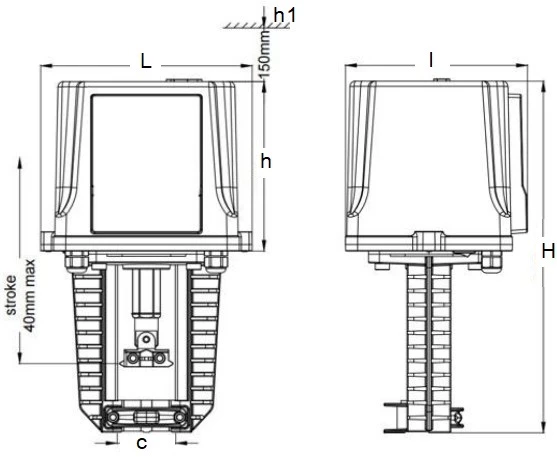 Kvs160 электропривод DAV 2500 - 220B