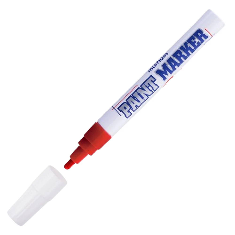 Маркер-краска MunHwa PM толщина линии - 4 мм, нитро-основа, цвет - красный