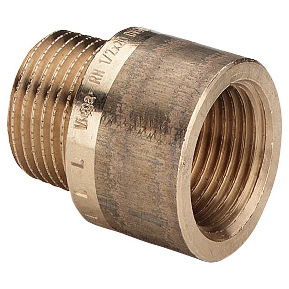 Удлинитель Viega 3525 1/2″ Дн15 Ру25 длина 120 мм, внутренняя/наружная резьба, корпус – бронза