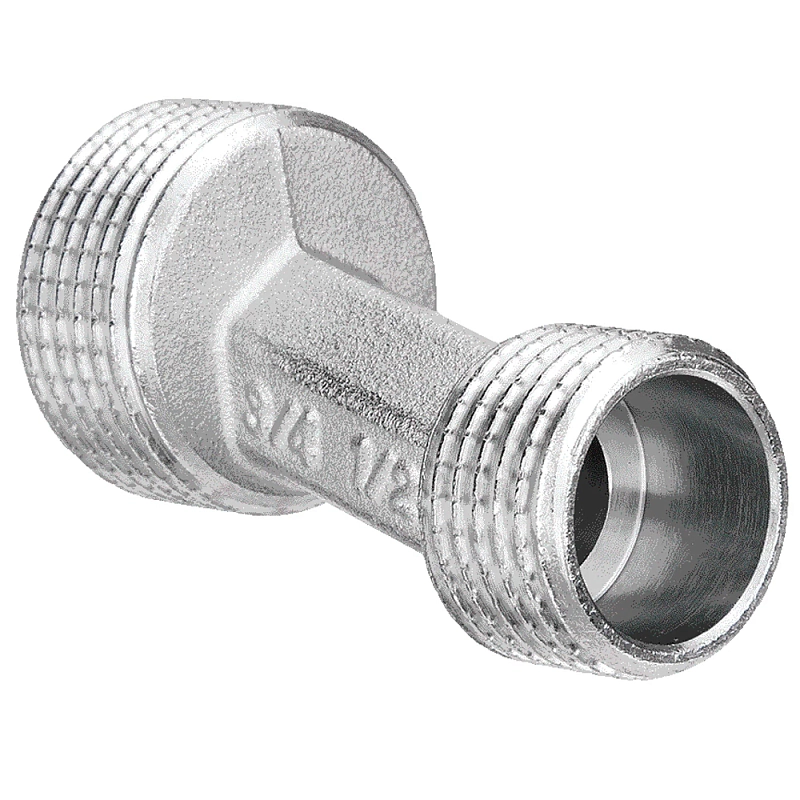 Эксцентрик латунный AQUALINK 1/2”x3/4” Ду15x20 Ру35 наружная резьба никелированный
