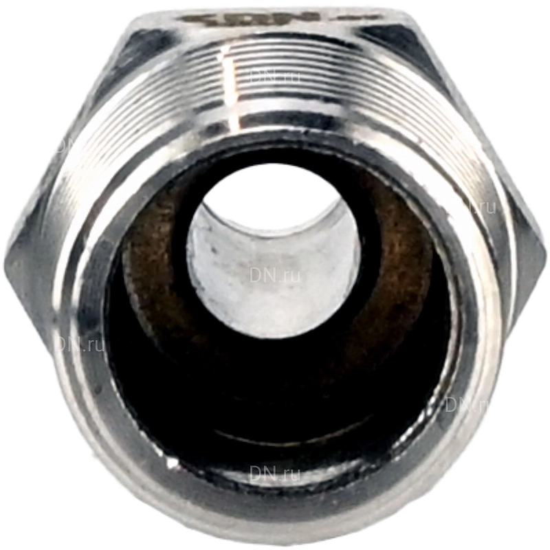 Штуцер елочка BF31-T-3/8-12 3/8″х12мм Ду10 Ру16 шланговый, корпус - нержавеющая сталь AISI 304 (CF8), присоединение - наружная резьба/штуцер