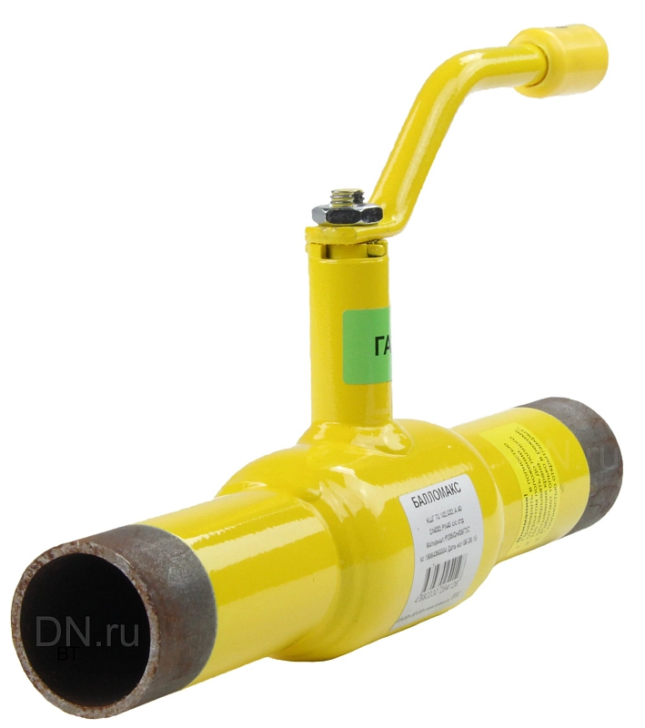 Кран шаровой Broen Ballomax КШГ 70.102.025 Ду25 Ру16 ГАЗ стандартнопроходной, двухходовой, сталь 09Г2С, уплотнение - PTFE, под приварку, ручка-рычаг, Траб=-40/+80℃
