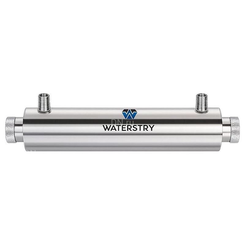 УФ-стерилизатор WATERSTRY UVLite 12GPM размер присоединения - 1″, производительность - 2.7м3/ч, мощность UV лампы - 55Вт, объем - 2.81л